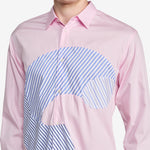 Curve Patchwork Shirt Pink | Mix