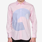 Curve Patchwork Shirt Pink | Mix