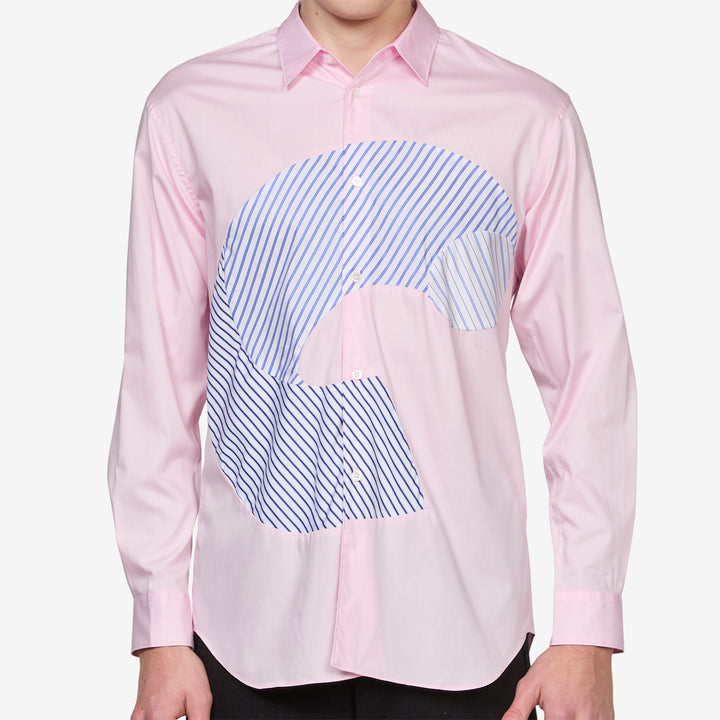 Curve Patchwork Shirt Pink | Mix