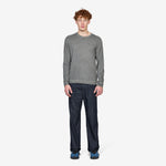 Cotton Crepe Double Dyed Crewneck Sweater Gunmetal