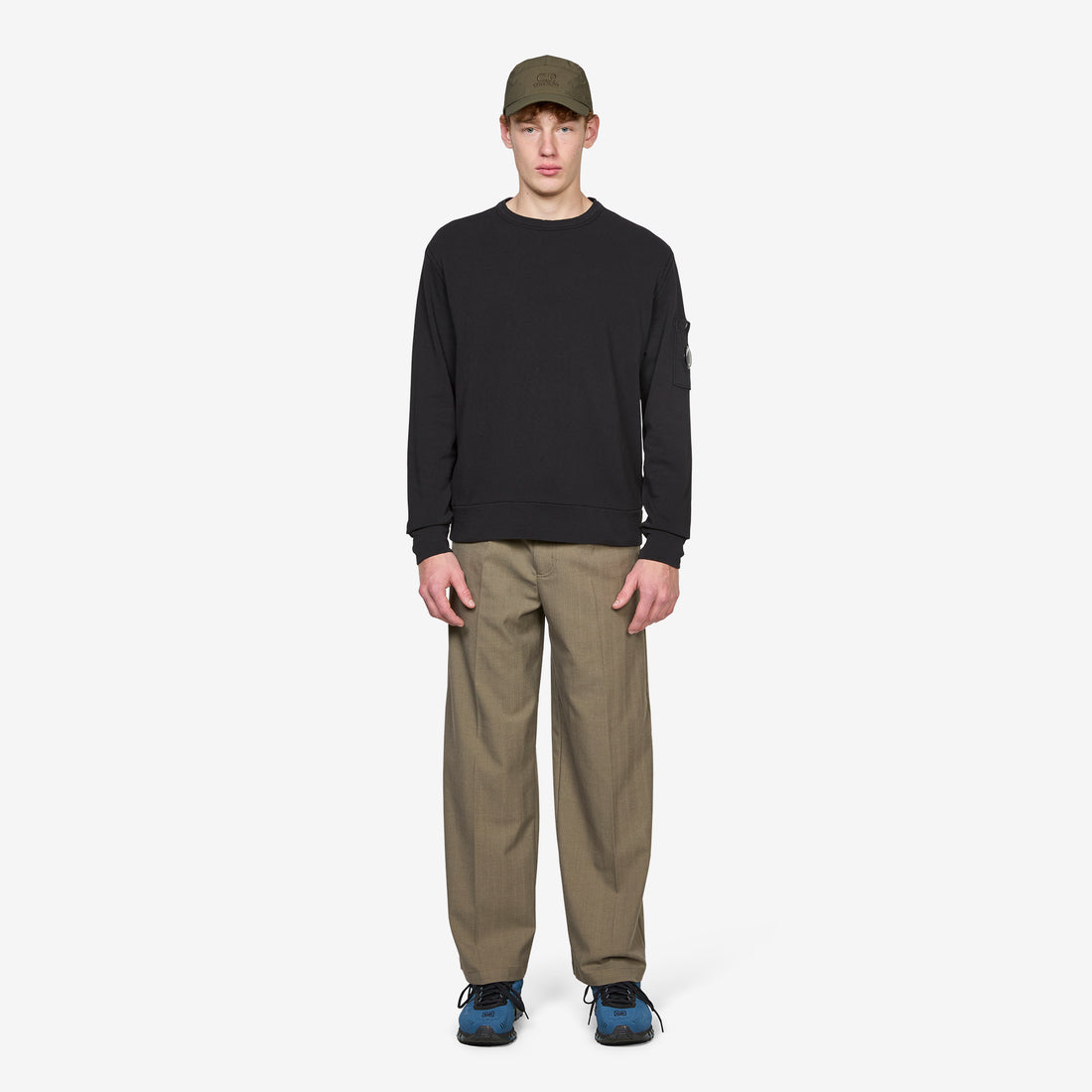 Malfilè Fleece Lens Crewneck Sweatshirt Black Shirts