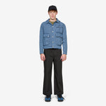 50 Fili Indigo Bleached Goggle Jacket Stone Bleach