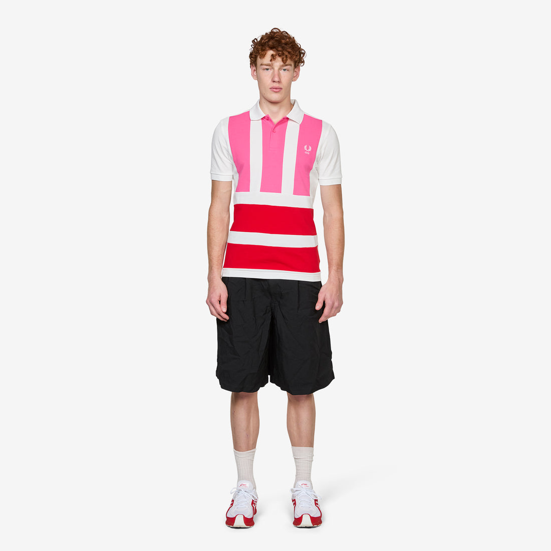 Fred Perry x Stripe Patchwork Polo White | Mix Shirts