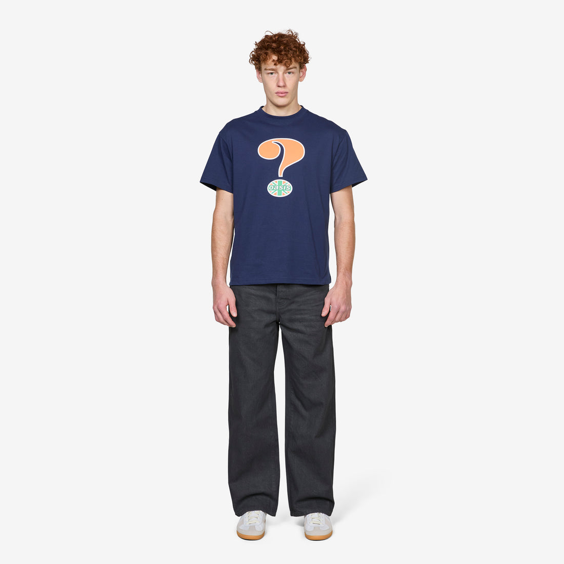 OASIS Question Mark T-Shirt Navy Tees