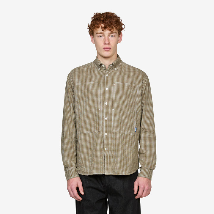 Grant Shirt Green Check Front