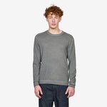Cotton Crepe Double Dyed Crewneck Sweater Gunmetal