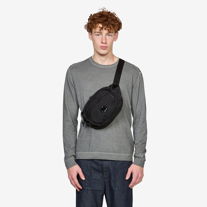 Nylon B Waistbag Black Front