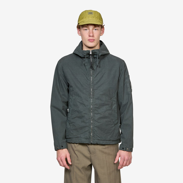 Micro-Reps Hooded Lens Jacket Gunmetal Front