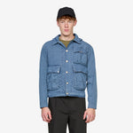 50 Fili Indigo Bleached Goggle Jacket Stone Bleach