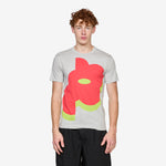 Printed Cotton Jersey T-Shirt Top Grey