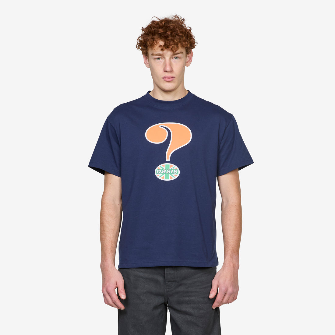 OASIS Question Mark T-Shirt Navy Tees