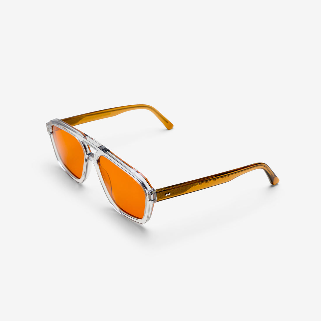 Jet Grey Smoke | Orange Solid Lens Eyewear