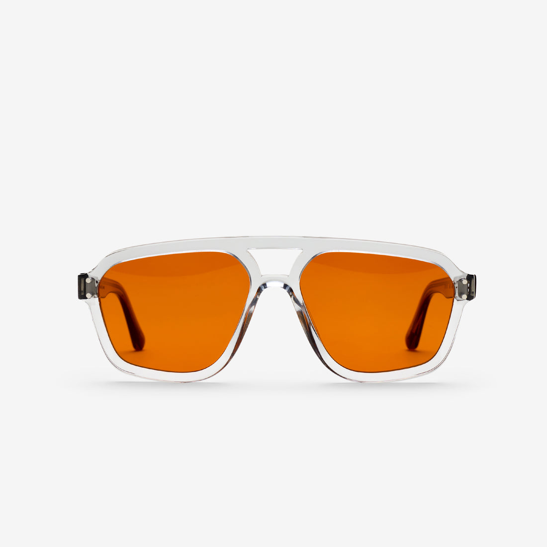 Jet Grey Smoke | Orange Solid Lens Eyewear