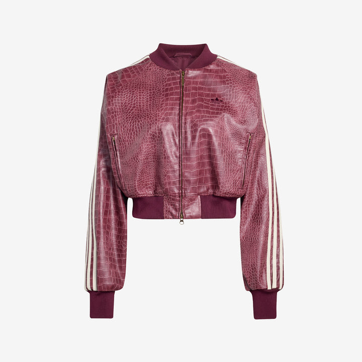 Pleather Jacket Maroon Front