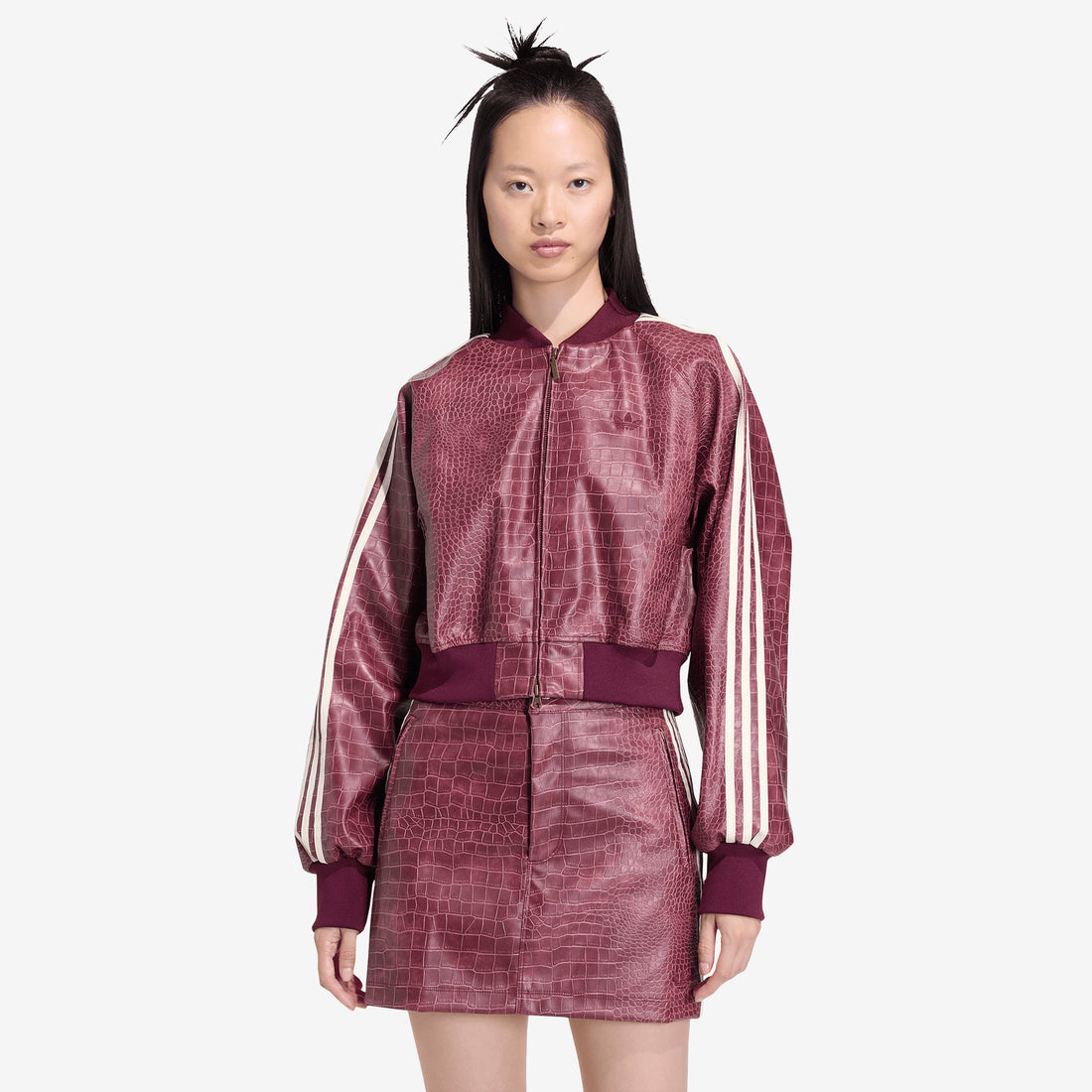 Pleather Jacket Maroon Jackets