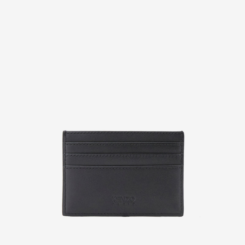 'KENZO TARGET' Leather Cardholder Black