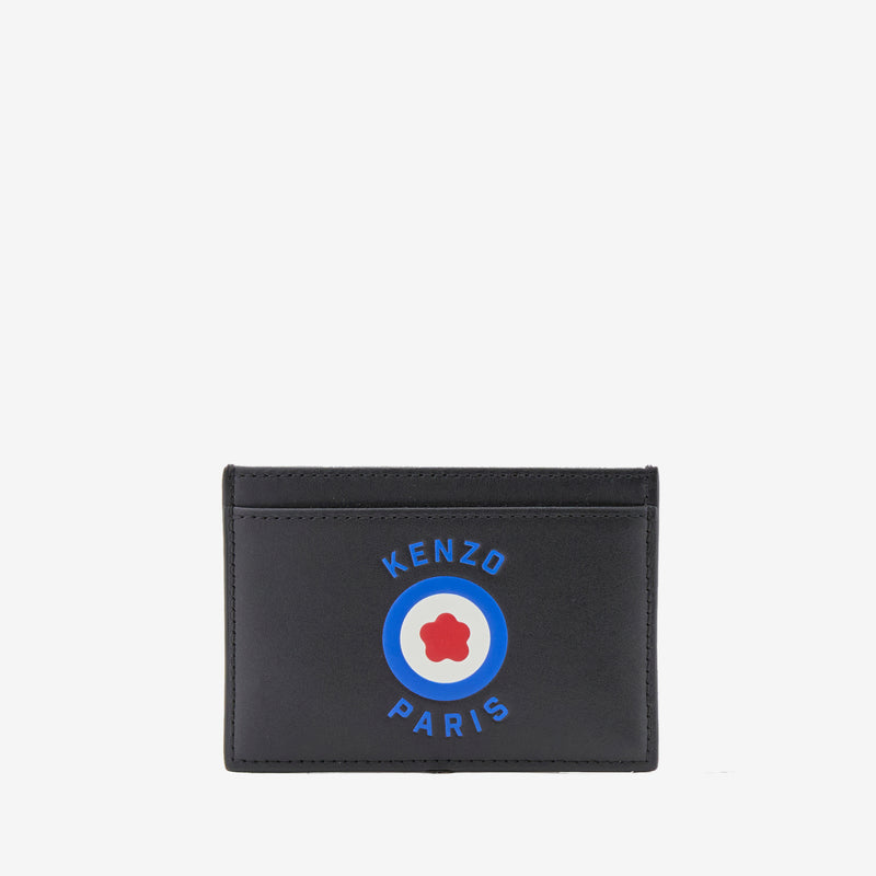 'KENZO TARGET' Leather Cardholder Black