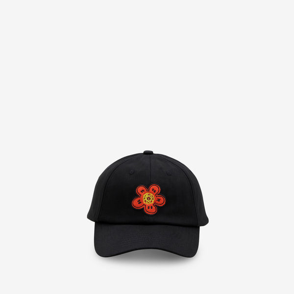 'KENZO x Futura 2000' Embroidered Flower Cap Black Headwear