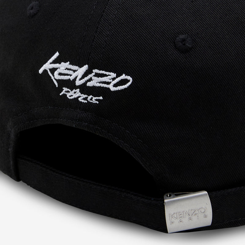 'KENZO x Futura 2000' Embroidered Flower Cap Black Headwear