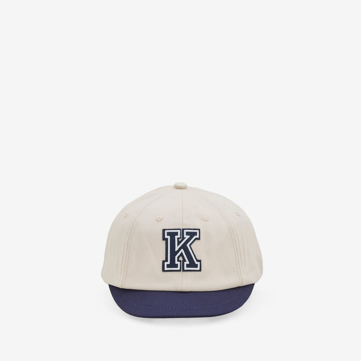 Short Visor Baseball Cap Navy Blue Front