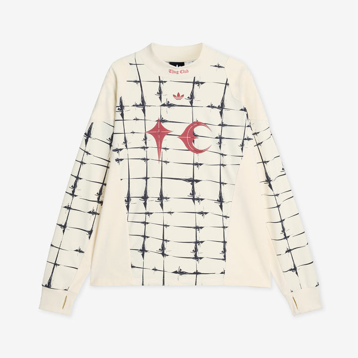 Thug Club x Goalie Longsleeve T-Shirt Cream White Front