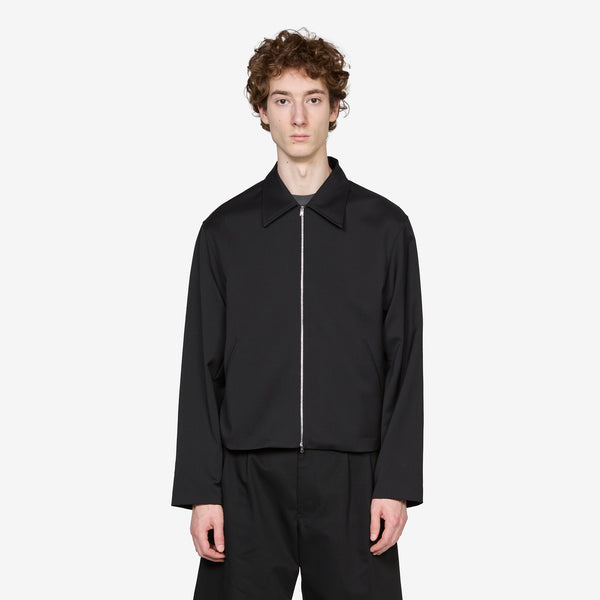 Mini Jacket Black Worsted Wool Jackets