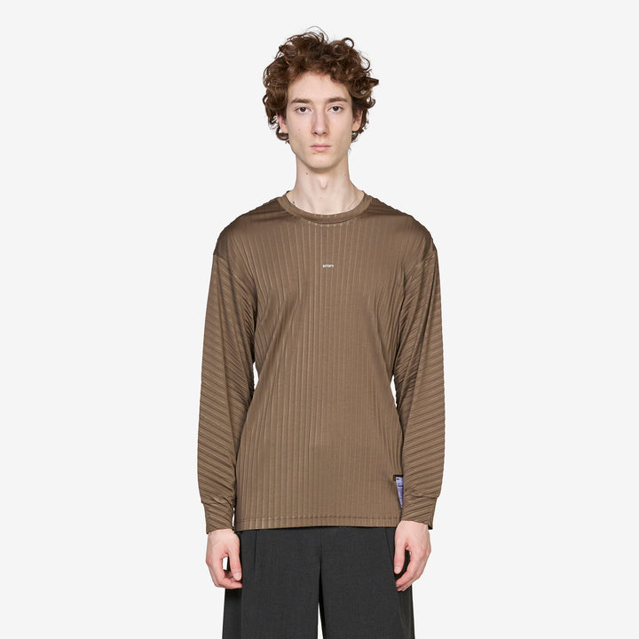 AuraLite™ Pleated Long T-Shirt Olive Front