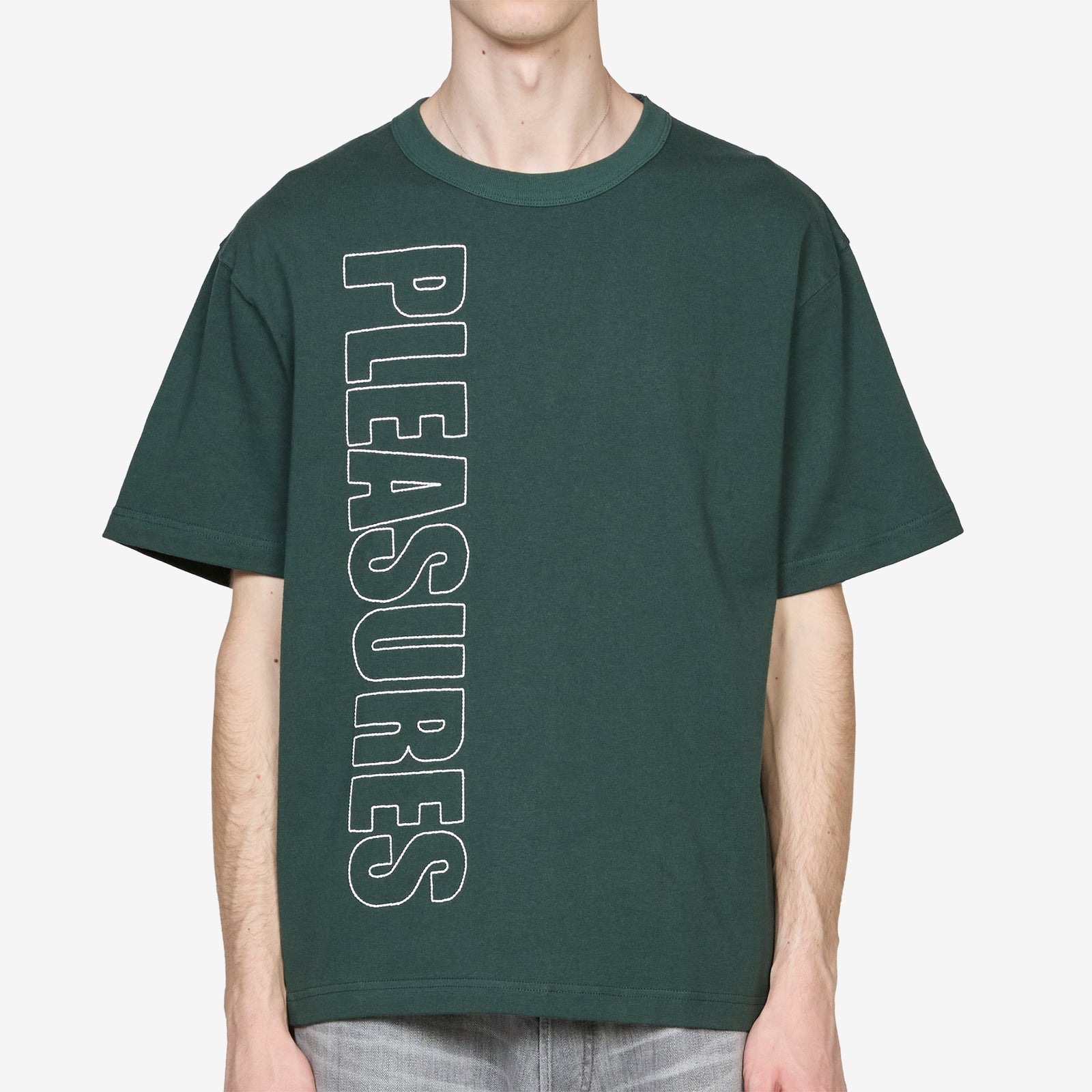 Outline Heavyweight T-Shirt Forest Green – Above The Clouds