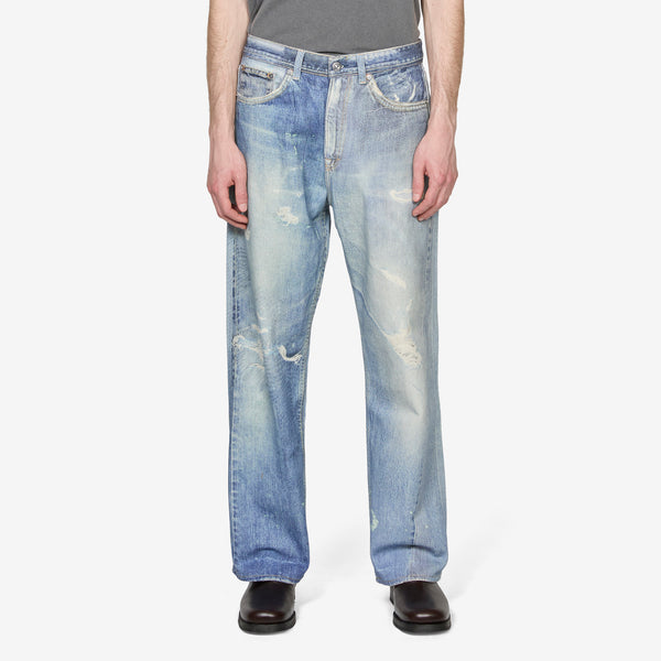 Third Cut Jeans Digital Denim Print Pants