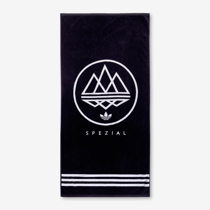 SPZL Mod Trefoil Towel Black | Chalk White Front