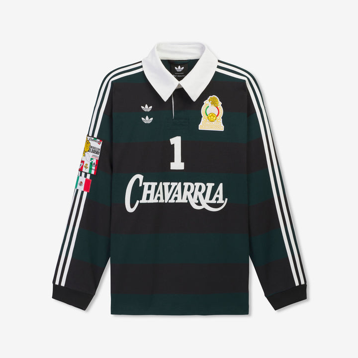 Willy Chavarria x Longsleeve Rugby Shirt Black | Aurora Ivy Front