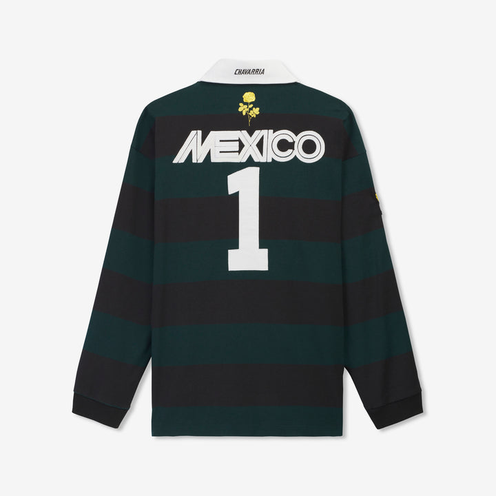 Willy Chavarria x Longsleeve Rugby Shirt Black | Aurora Ivy