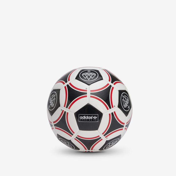 SPZL F.C. Ball Chalk White | Black | Better Scarlet Front