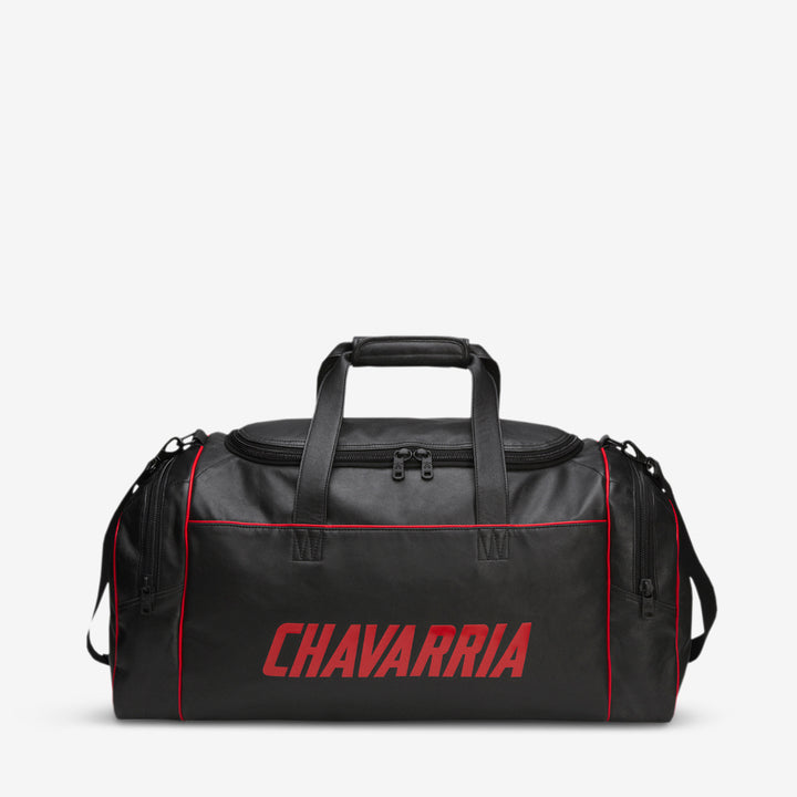 Willy Chavarria x Premium Leather Gym Bag Black Front