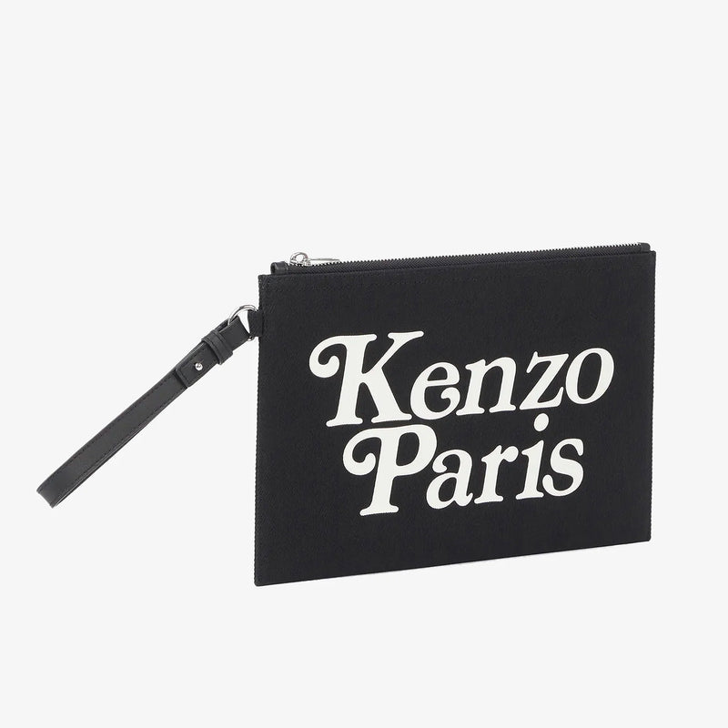 'KENZO UTILITY' Large Canvas Pouch Black Bags