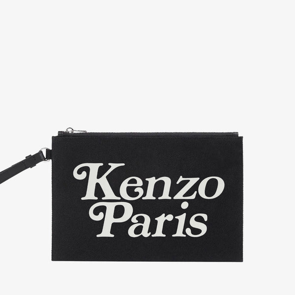 'KENZO UTILITY' Large Canvas Pouch Black