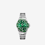 PEA001 Silver Precision Steel | Green Bezel | Green Dial 40mm