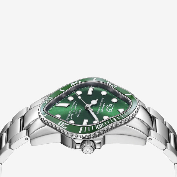 PEA101 Silver Precision Steel | Green Bezel | Green Dial 32mm Jewellery