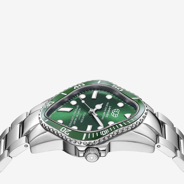 PEA101 Silver Precision Steel | Green Bezel | Green Dial 32mm Jewellery