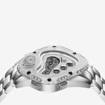 SINNGOUKI SGK001 Silver Precision Steel | Translucent Bezel | White Dial 41mm