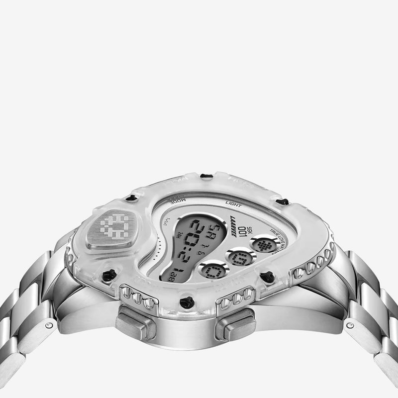 SINNGOUKI SGK001 Silver Precision Steel | Translucent Bezel | White Dial 41mm Jewellery
