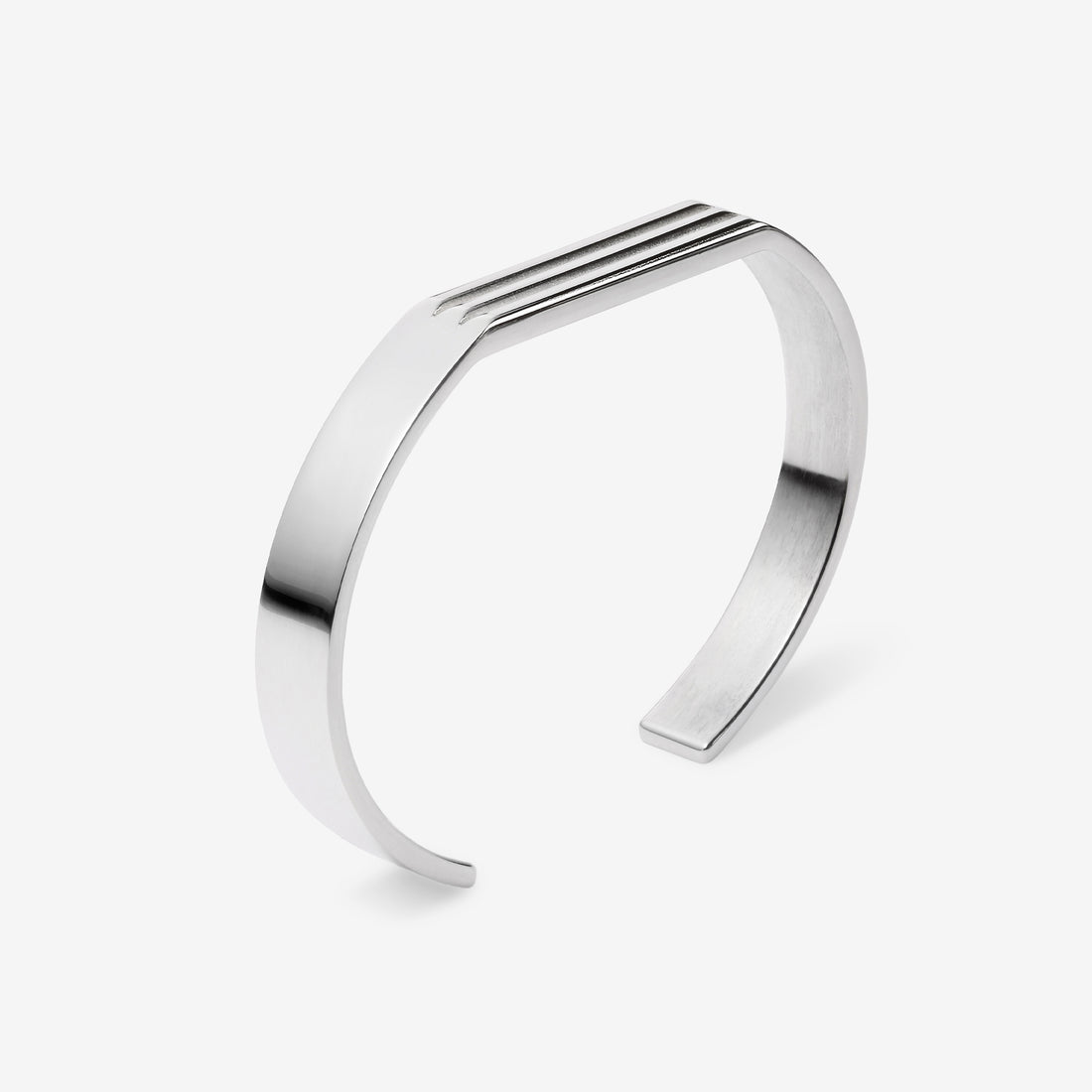 21g Polished Sterling Silver Godron Flat Bracelet Jewellery