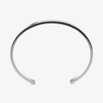 23g Polished Sterling Silver Pyramid Guilloché Ribbon Bracelet