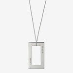 3.4g Polished Sterling Silver Rectangle Pendant
