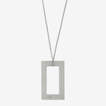 3.4g Polished Sterling Silver Rectangle Pendant