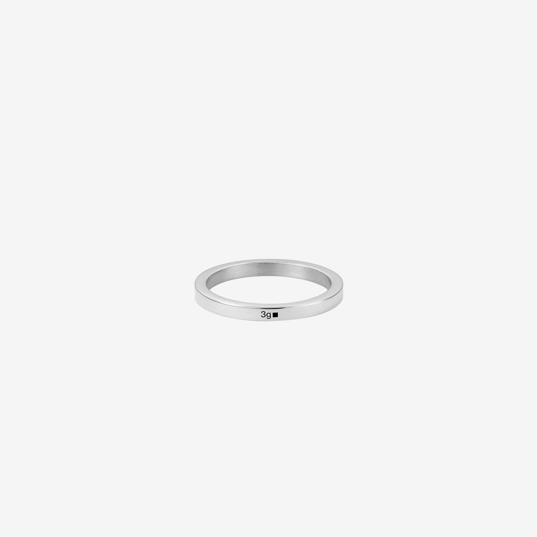 3g Brushed Sterling Silver Ribbon Ring Jewellery