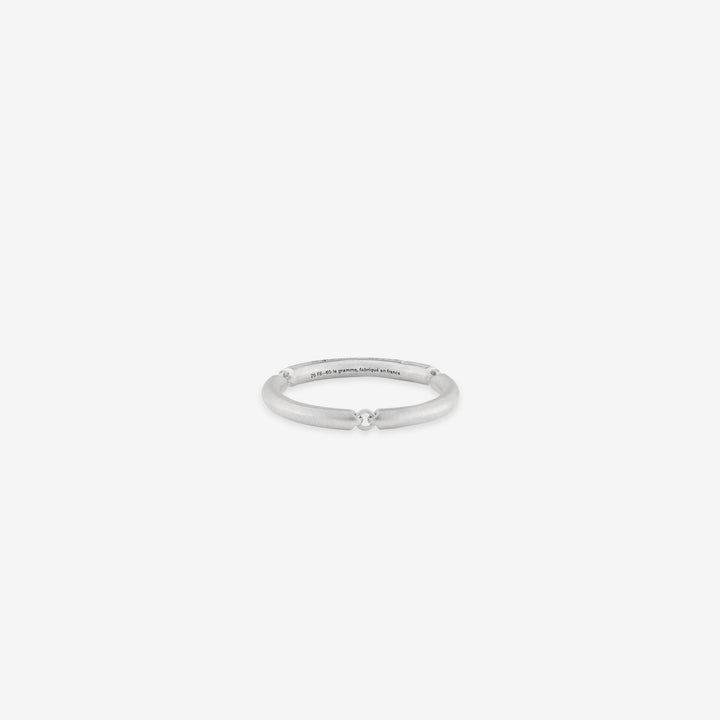 3g Brushed Sterling Silver Segment Ring Front