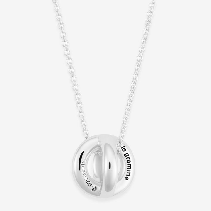 3g Polished Sterling Silver Entrelacs Pendant Front