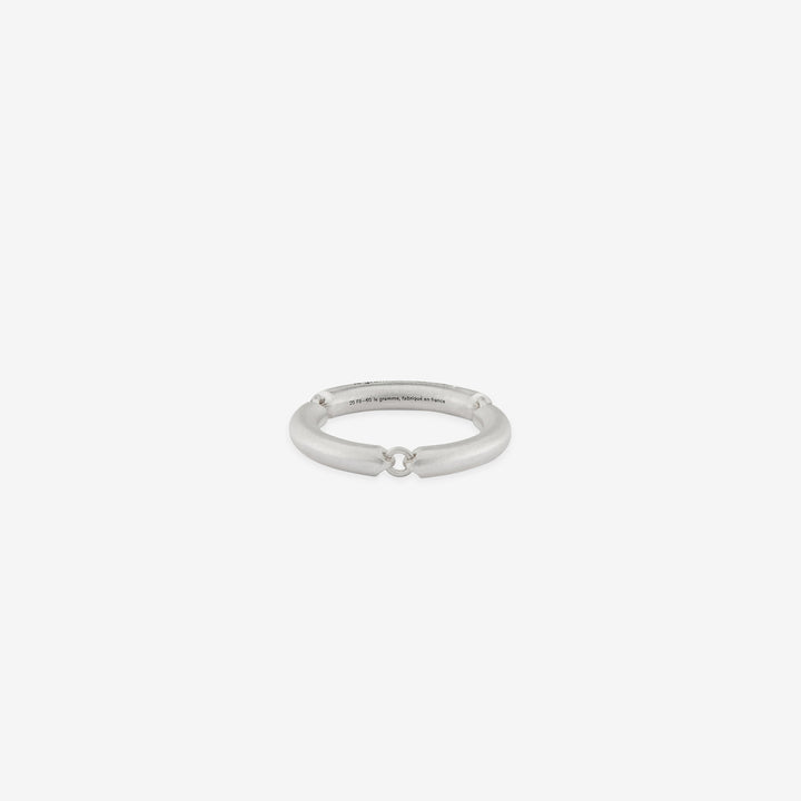5g Brushed Sterling Silver Segment Ring Front