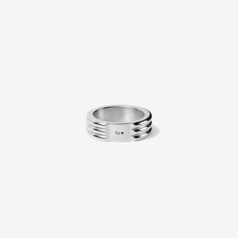 9g Polished Sterling Silver Godron Ring Jewellery